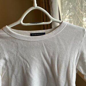 Brandy Melville White + Grey Long Sleeves